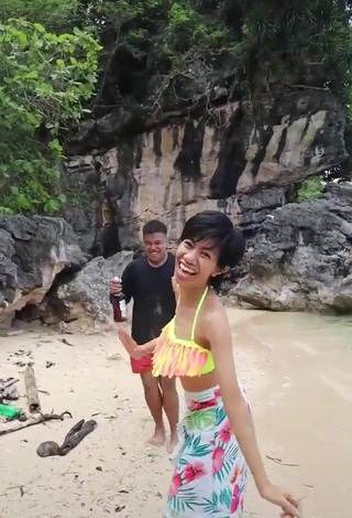 4. Hot Joyce Glorioso in Bikini Top at the Beach