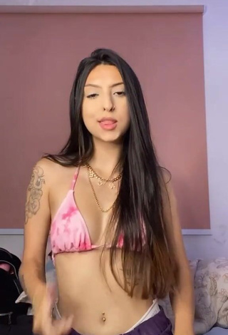 3. Wonderful Julia Guerra in Pink Bikini Top