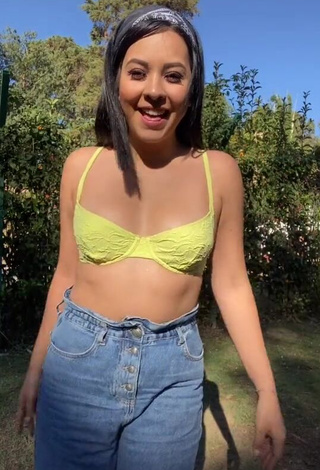 Hot Karen Bustillos in Lime Green Bra