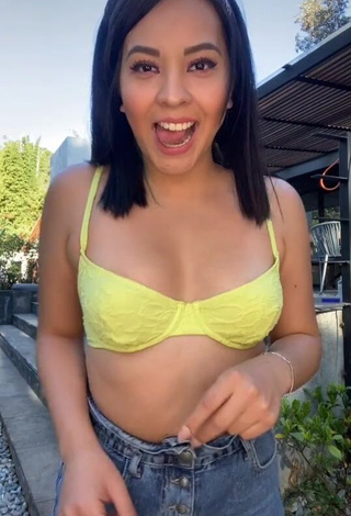 Sexy Karen Bustillos in Yellow Bra