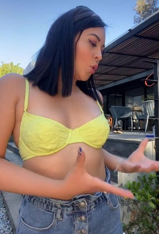 4. Sexy Karen Bustillos in Yellow Bra