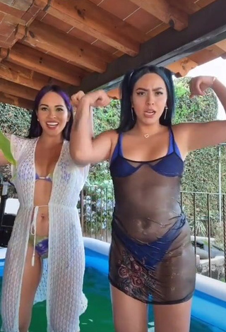 1. Cute Karen Bustillos at the Pool with Bouncing Tits