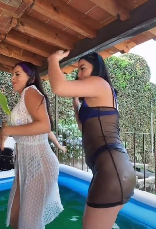 Cute Karen Bustillos at the Pool with Bouncing Tits