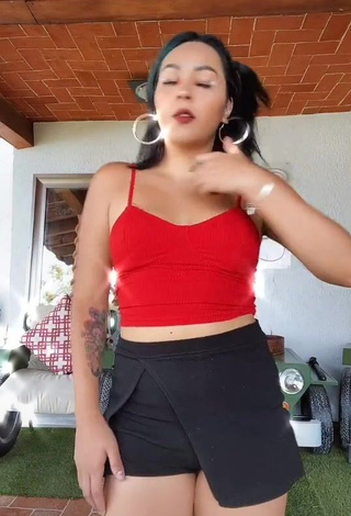 3. Sweet Karen Bustillos in Cute Red Crop Top