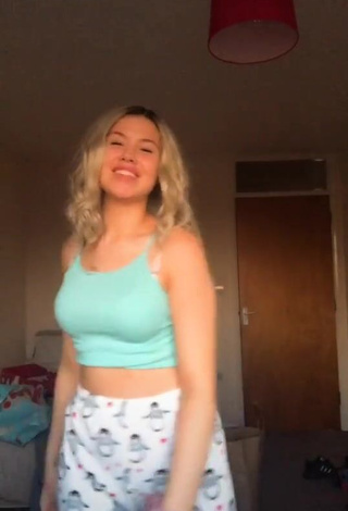 3. Desirable Liana in Light Green Crop Top