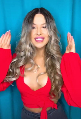 Sexy Liana in Red Crop Top