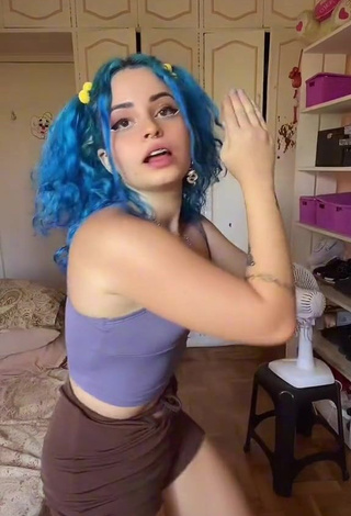 1. Sexy lilwitxehli in Blue Crop Top