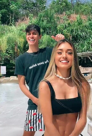 4. Sweet Luane Guiné in Cute Black Bikini