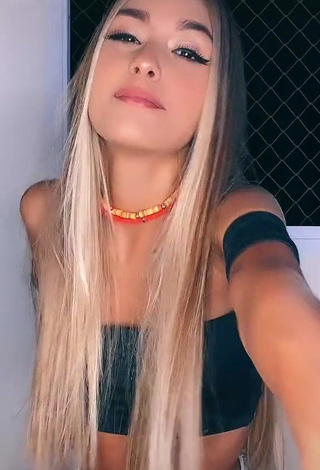 1. Beautiful Luane Guiné in Sexy Black Tube Top