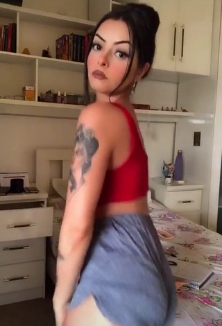 3. Sexy maay_mind in Red Crop Top