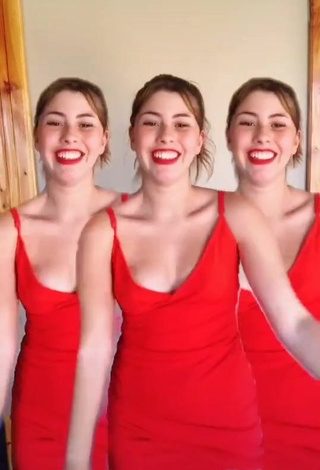 4. Hot Mafe Bertero in Red Dress and Bouncing Breasts