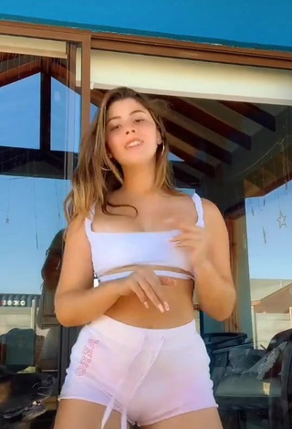 Hot Mafe Bertero in White Crop Top