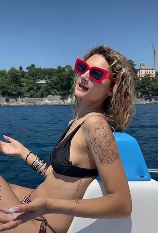 Desirable Mariana Aresta in Bikini on a Boat