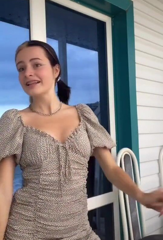 1. Hot Nika in Dress and Bouncing Boobs