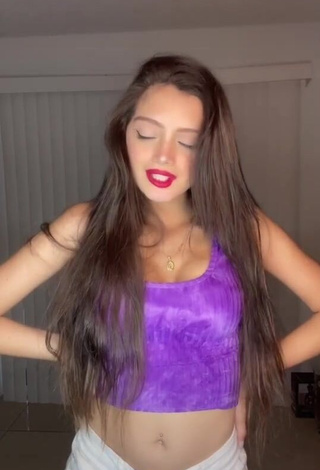 1. Sexy Paola Ruiz in Violet Crop Top