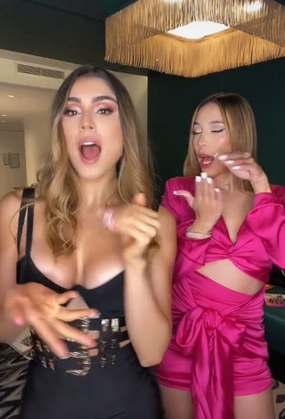 3. Sexy Paula Galindo Shows Cleavage in Dress