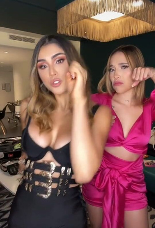 4. Sexy Paula Galindo Shows Cleavage in Dress