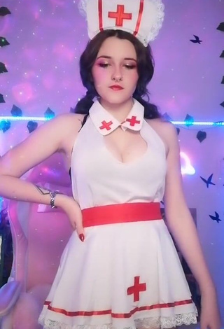 1. Hottest Ryn GamerGirl Egirl Shows Cleavage in White Dress