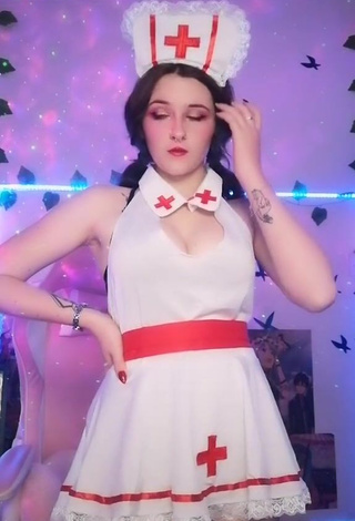 Hottest Ryn GamerGirl Egirl Shows Cleavage in White Dress