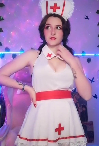 3. Hottest Ryn GamerGirl Egirl Shows Cleavage in White Dress