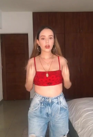 1. Hot Saraí Meza in Red Crop Top