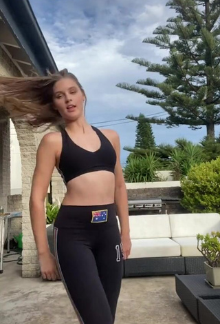 Hot Savannah Clarke in Black Crop Top