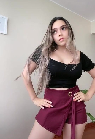 Really Cute Hai in Black Crop Top