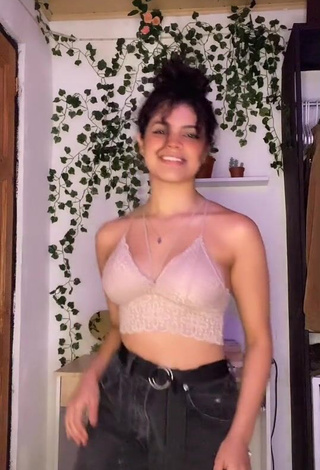 4. Sexy DianaC in Beige Crop Top