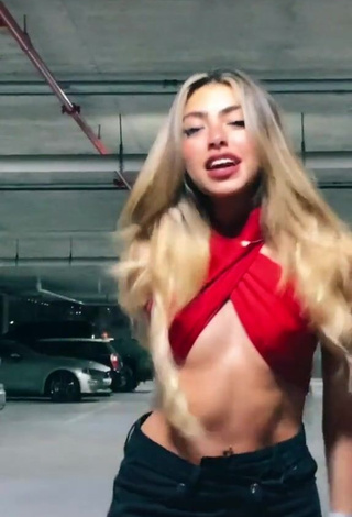 Sexy Valeria Arguelles in Red Crop Top