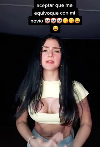 Desirable Violetta Ortiz Shows Cleavage in Crop Top