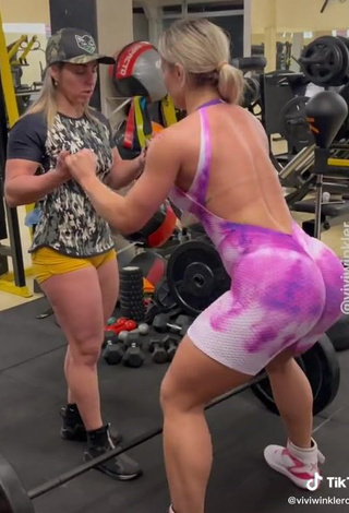 3. Wonderful Vivi Winkler Shows Big Butt in the Sports Club while doing Fitness Exercises