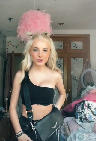 3. Sexy Aaamalia in Black Crop Top