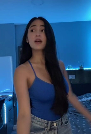 1. Cute Aaliyah De Gracia in Blue Top