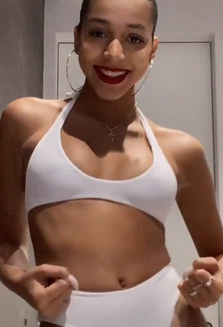 1. Hot Alisha Kone Shows Cleavage in White Bikini