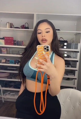 Hot Alondra Ortiz Shows Cleavage in Sport Bra