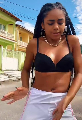 Hottest Angel Oficial in Black Bra in a Street