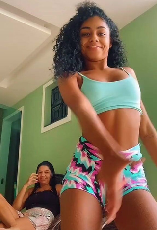 4. Sexy Angel Oficial in Light Green Crop Top