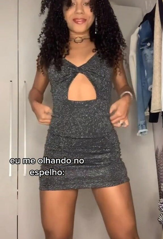 1. Hot Angel Oficial Shows Cleavage in Dress