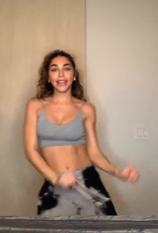 4. Sweetie Chantel Jeffries Shows Cleavage in Grey Crop Top