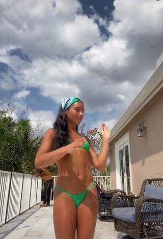 4. Amazing Gabi Butler Shows Cleavage in Hot Green Bikini