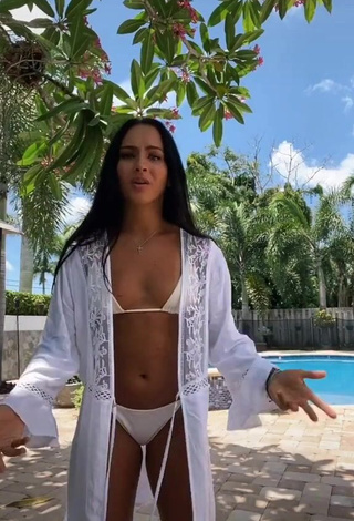 1. Beautiful Gabi Butler Shows Cleavage in Sexy White Bikini