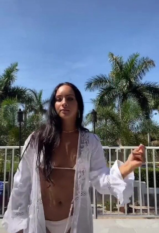 4. Breathtaking Gabi Butler Shows Cleavage in White Bikini