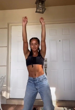 3. Hot Gabi Butler in Black Crop Top