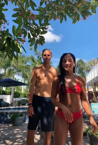 1. Sexy Gabi Butler Shows Cleavage in Red Bikini