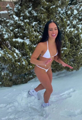 3. Desirable Gabi Butler Shows Cleavage in White Bikini