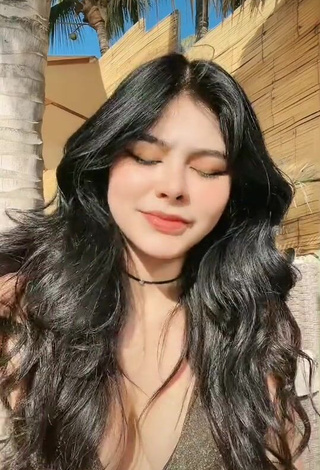 1. Beautiful Aylin Criss in Sexy Olive Bikini Top