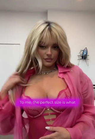 4. Sexy Bebe Rexha Shows Cleavage in Lingerie