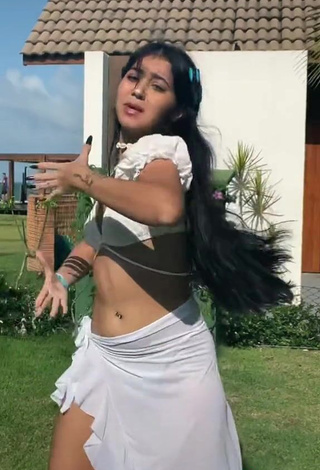 4. Sexy Rebeca Barreto in White Crop Top