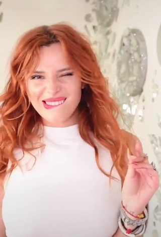 1. Sexy Bella Thorne in White Crop Top