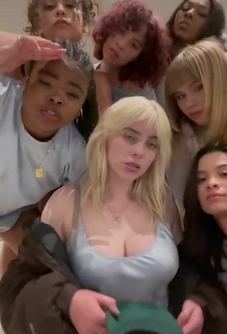 1. Hot Billie Eilish Shows Cleavage